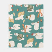 Llama Alpaca trui Naadloos patroon. Fleece Deken (Voorkant)