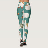 Llama Alpaca trui Naadloos patroon. Leggings (Achterkant)