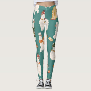 Llama Alpaca trui Naadloos patroon. Leggings