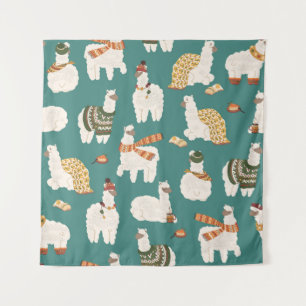 Llama Alpaca trui Naadloos patroon. Wandkleed
