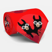 Llama Alpaca tweelingbroers Stropdas (Opgerold)