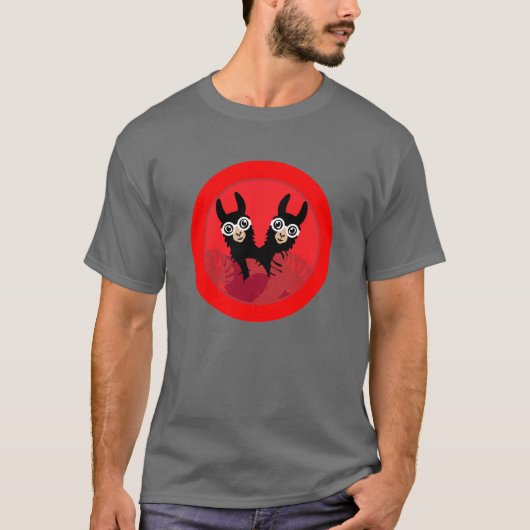 Llama Alpaca Twin Mannen T-shirt (Voorkant)