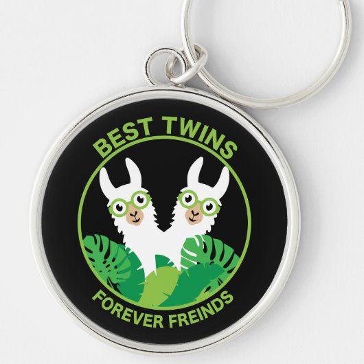 Llama Alpaca Twins Sleutelhanger (Voorkant)