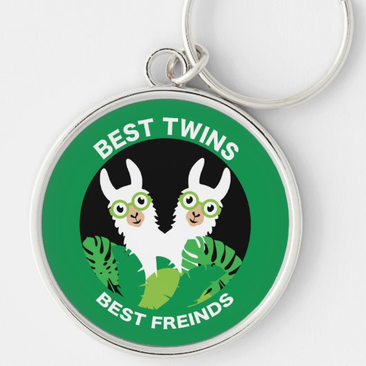 Llama Alpaca Twins Sleutelhanger (Voorkant)