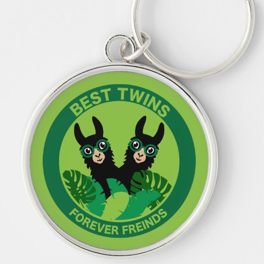 Llama Alpaca Twins Sleutelhanger (Voorkant)