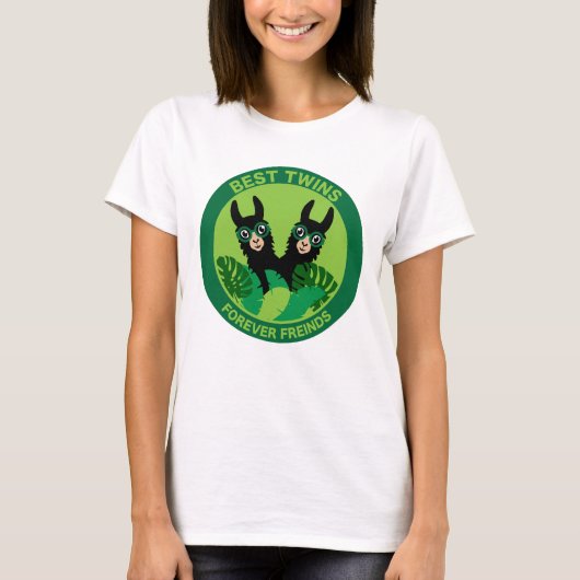 Llama Alpaca Twins T-shirt (Voorkant)