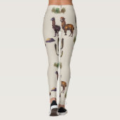 Llama alpaca wilde dieren, waterverf. leggings (Achterkant)