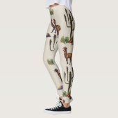 Llama alpaca wilde dieren, waterverf. leggings (Links)