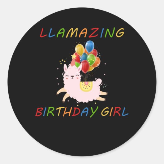 Llama Amazing LGBT-ballonnen Ronde Sticker (Voorkant)