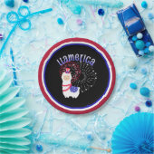 Llama American Juli 4 Papieren Bordje (Feest)