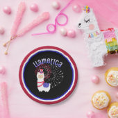 Llama American Juli 4 Papieren Bordje (Feest)
