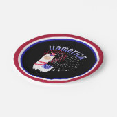 Llama American Juli 4 Papieren Bordje (Gekanteld)