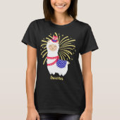 Llama American Juli 4th T-Shirt (Voorkant)
