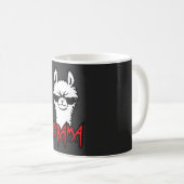 Llama Angry Drama Sunglasses Fierce Funny Cool Koffiemok (Voorkant rechts)