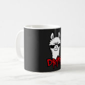 Llama Angry Drama Sunglasses Fierce Funny Cool Koffiemok (Voorkant links)