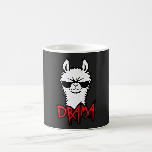 Llama Angry Drama Sunglasses Fierce Funny Cool Koffiemok (Center)
