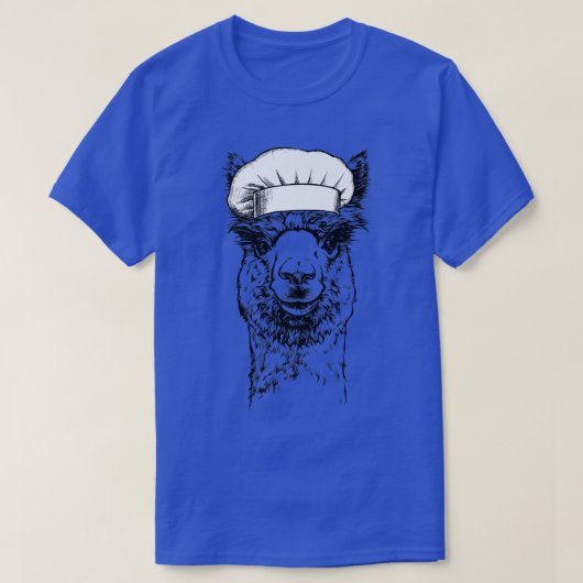 Llama Animal Chef Funny Cooking Cook T-shirt (Design voorkant)