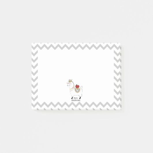 Llama Apple leraar Chevron school Post-it® Notes (Voorkant)