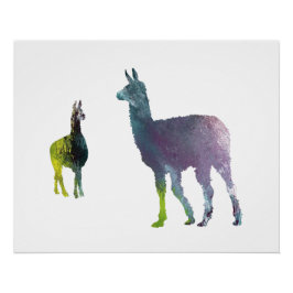 Llama art perfect poster
