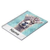 Llama Art Persoonlijke naam Kleur Notitieboek (Linkerzijde)