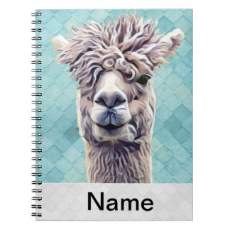 Llama Art Persoonlijke naam Kleur Notitieboek