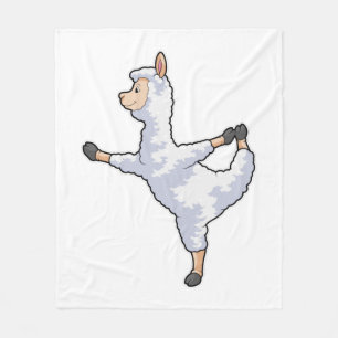 Llama at Yoga Fleece Deken
