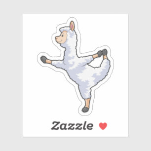 Llama at Yoga Sticker
