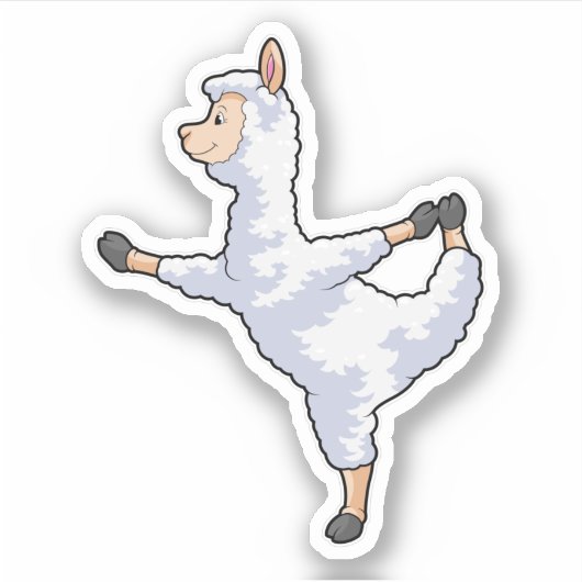 Llama at Yoga Sticker (Voorkant)