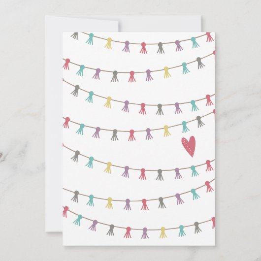 Llama Baby en Mama Douche Uitnodiging Roze (Achterkant)