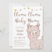 Llama Baby Mama Gender Neutral Shower Kaart (Voorkant)