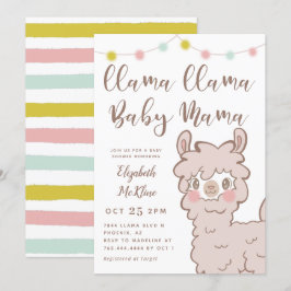 Llama Baby Mama Gender Neutral Shower Kaart