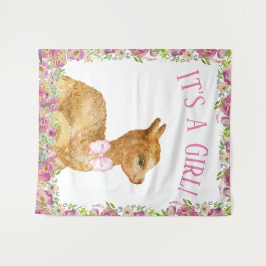 Llama Baby Shower Achtergrond Banner Wandkleed (Voorkant (horizontaal))