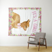 Llama Baby Shower Achtergrond Banner Wandkleed (In Situ (horizontaal))