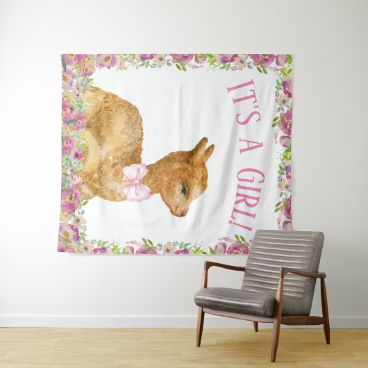 Llama Baby Shower Achtergrond Banner Wandkleed (In Situ (horizontaal))