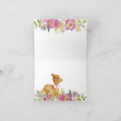 Llama-Baby shower Bedankkaart (Binnen)