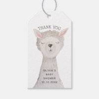 Llama Baby Shower Bedankt | Watercolor Alpaca