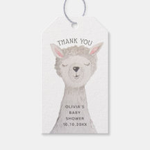 Llama Baby Shower Bedankt | Watercolor Alpaca