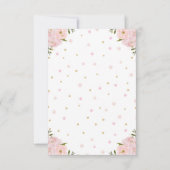 Llama Baby shower Blush Pink Floral Bedankkaart (Achterkant)