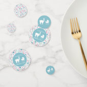 Llama Baby shower Cute Blue Boy Confetti (Groep)