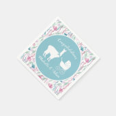 Llama Baby shower Cute Blue Boy Servet (Hoek)