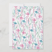 Llama Baby shower Cute Green Gender Neutral Kaart (Achterkant)