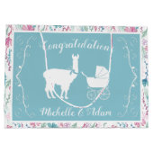 Llama Baby shower  Cute Groot Cadeauzakje (Achterkant)