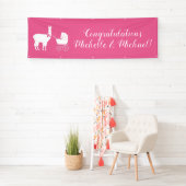Llama Baby shower Cute Pink Girl Spandoek (Insitu)