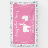 Llama Baby shower Cute Pink Girl Spandoek (Verticaal)