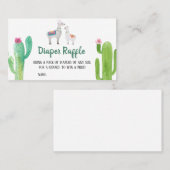 Llama Baby shower Diaper Raffle Visitekaartje (Voorkant / Achterkant)