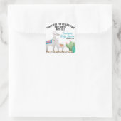 Llama baby shower gunst sticker dank u sticker (Tas)