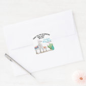 Llama baby shower gunst sticker dank u sticker (Envelop)