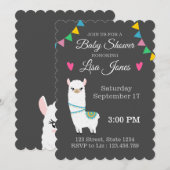  Llama-Baby shower Kaart (Voorkant / Achterkant)