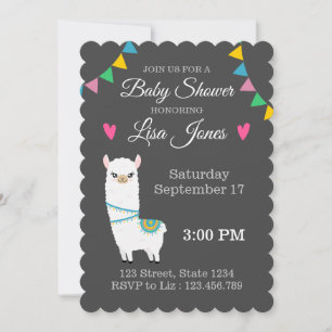  Llama-Baby shower Kaart