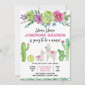 Llama Baby Shower Kaart (Voorkant)